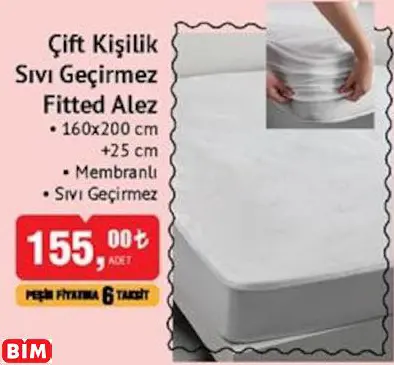 ÇİFT KİŞİLİK SIVI GEÇİRMEZ FİTTED ALEZ ÇİFT KİŞİLİK SIVI GEÇİRMEZ FİTTED ALEZ